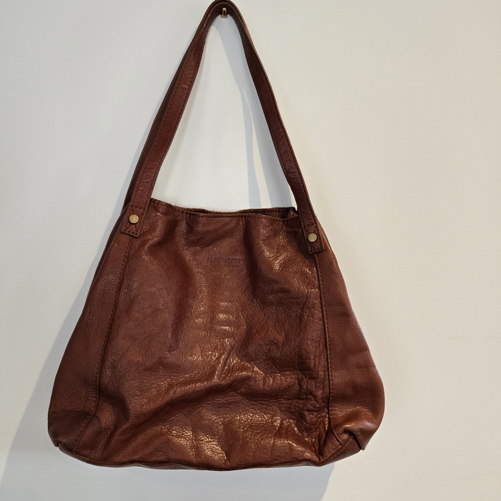 Elegant Brown Leather Tote Bag